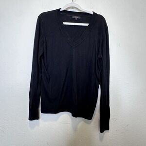 Quince Women's V-Neck Sweater Size Medium Organic Cotton Cashmere Capsule